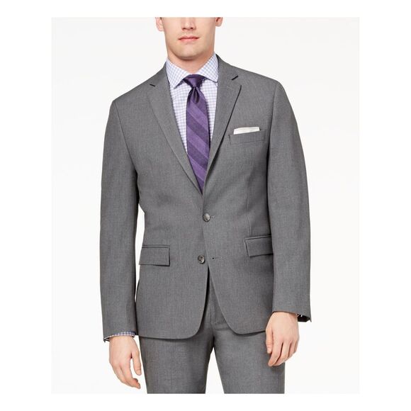 RYAN SEACREST Mens Gray Jacket 40L